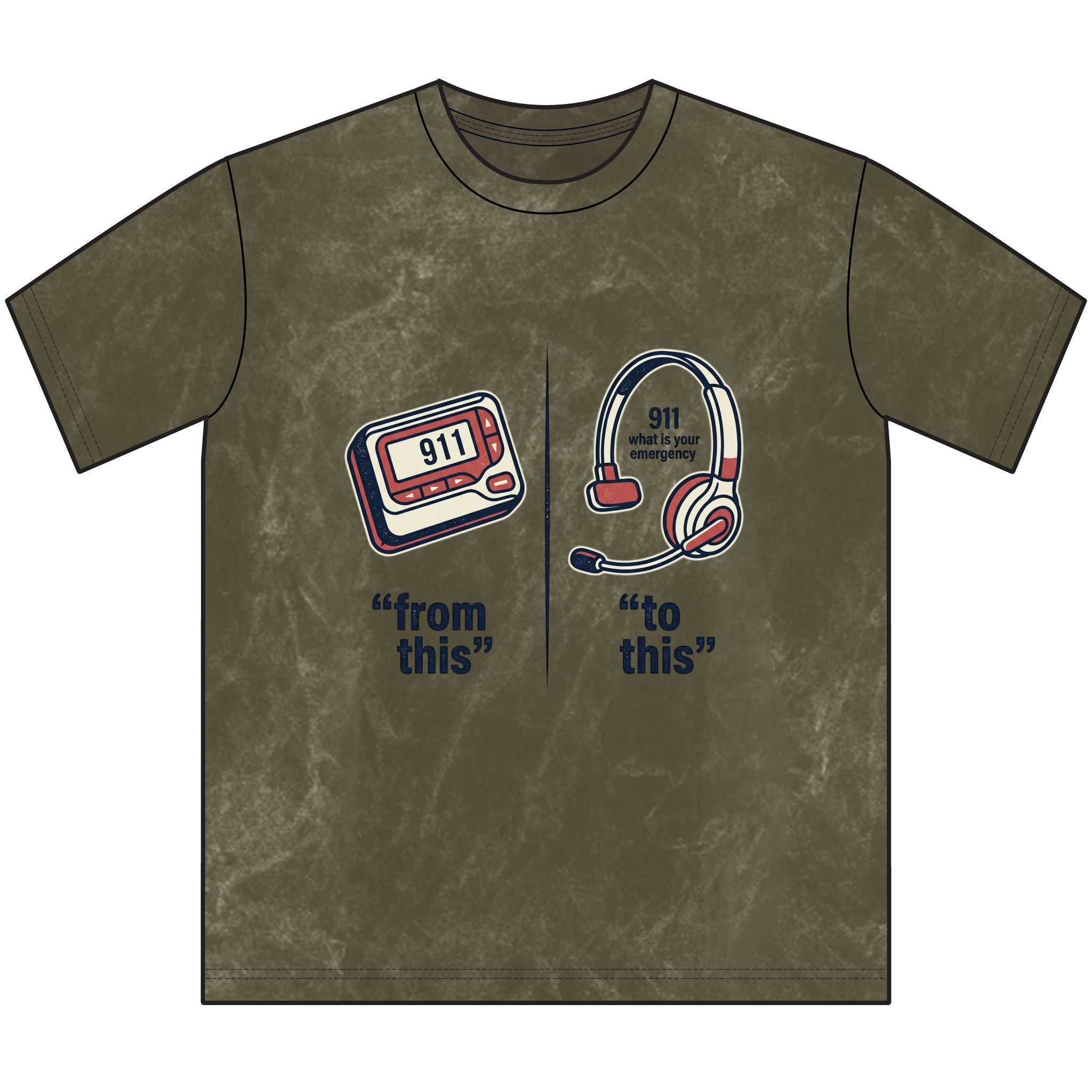 911 Dispatcher Retro Tee