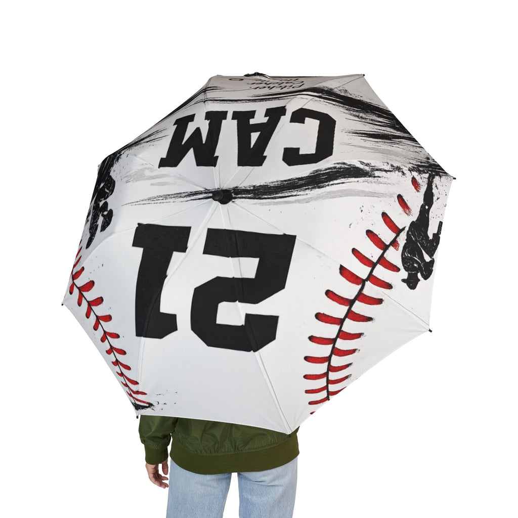 Baseball Foldable Umbrella — Semi-Automatic Sports Rain Shield