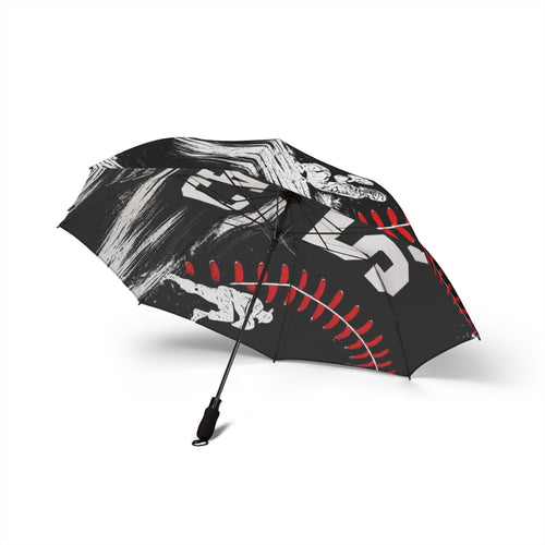 Baseball Team Number Semi-Automatic Umbrella — Foldable Rain Umbrella with 21 CAM Design
