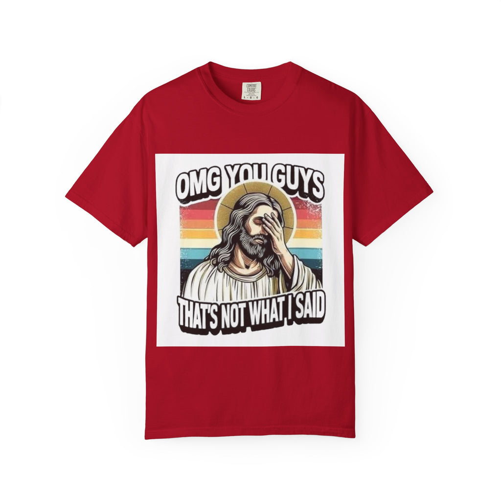 Jesus Facepalm T‑Shirt – "OMG You Guys, That's Not What I Said" Retro Graphic Tee