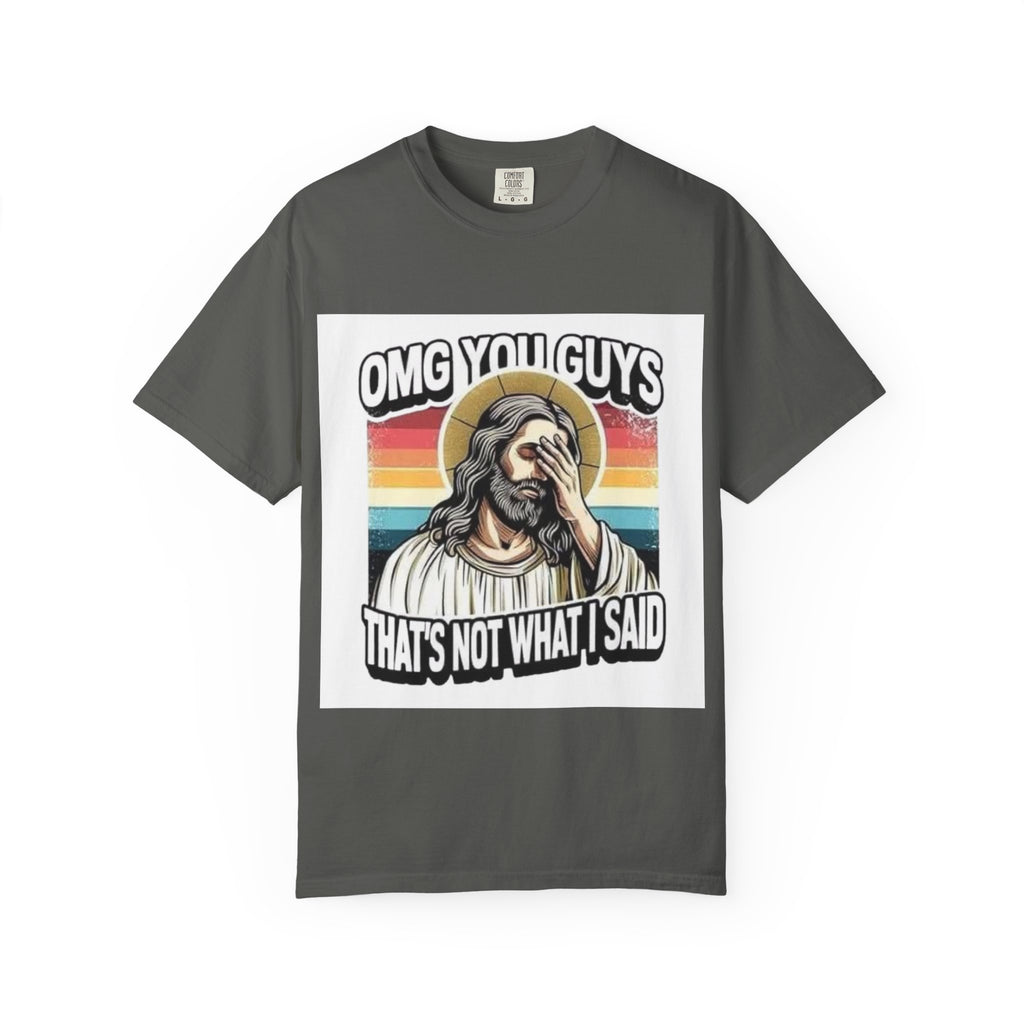 Jesus Facepalm T‑Shirt – "OMG You Guys, That's Not What I Said" Retro Graphic Tee