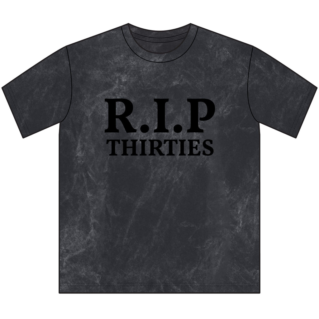 R.I.P. Thirties Vintage Crewneck Tee — Funny 30th Birthday Shirt