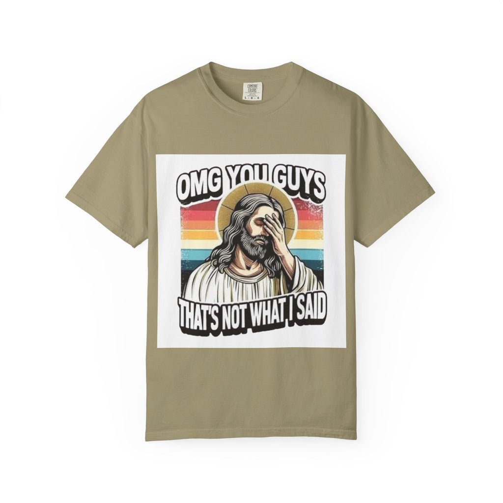 Jesus Facepalm T‑Shirt – "OMG You Guys, That's Not What I Said" Retro Graphic Tee