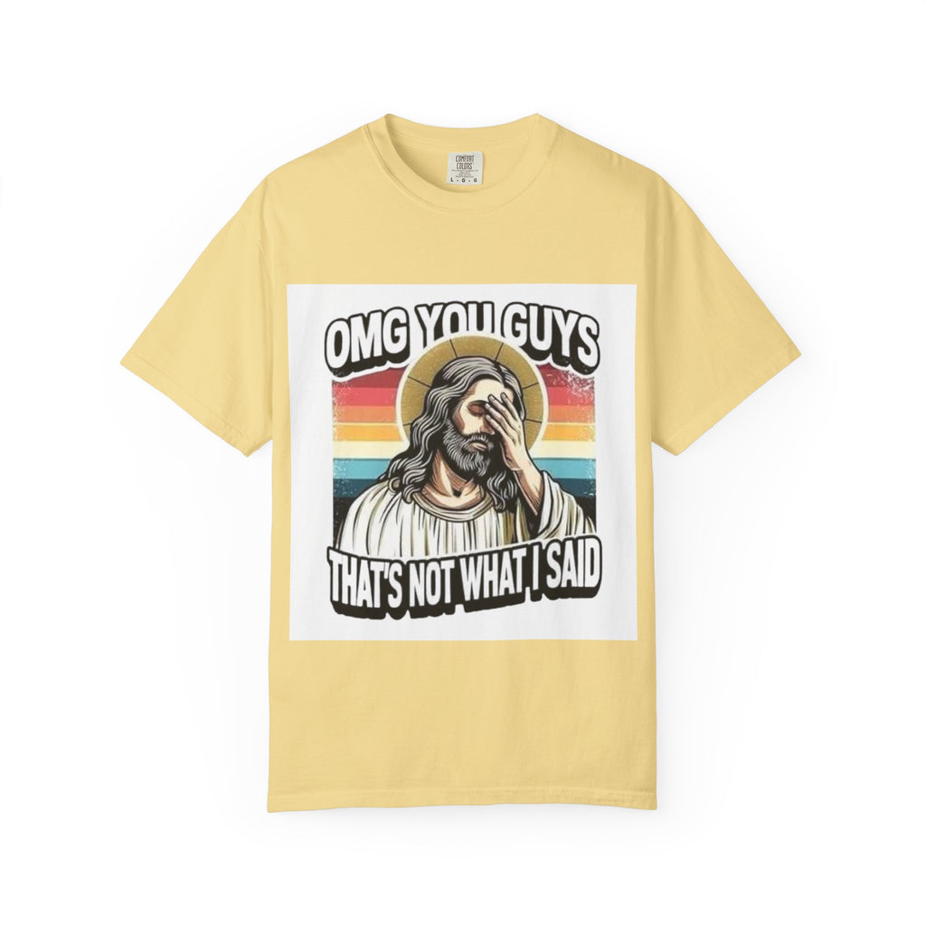 Jesus Facepalm T‑Shirt – "OMG You Guys, That's Not What I Said" Retro Graphic Tee