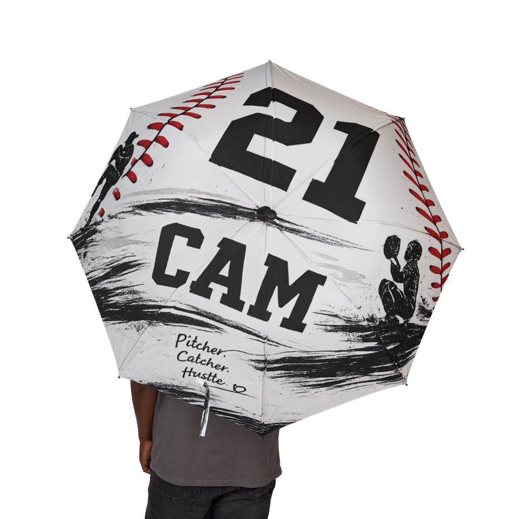 Baseball Foldable Umbrella — Semi-Automatic Sports Rain Shield