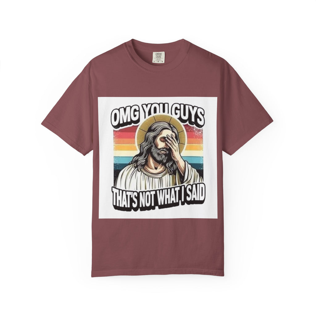 Jesus Facepalm T‑Shirt – "OMG You Guys, That's Not What I Said" Retro Graphic Tee